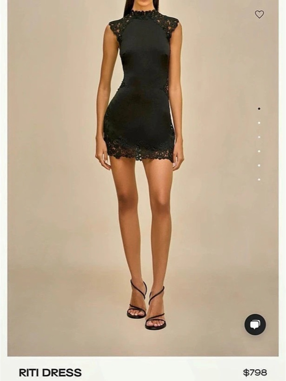 Cult Gaia Riti Dress Lace Mini Dress in Black Size 2